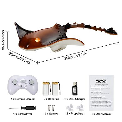 RC Manta Ray Swimming Toy with LED Light