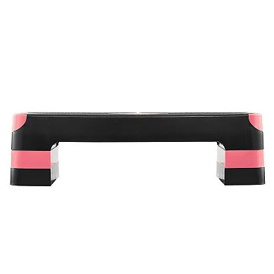 Aerobic Step Platform 28" Adjustable Stepper with 4 Risers Red