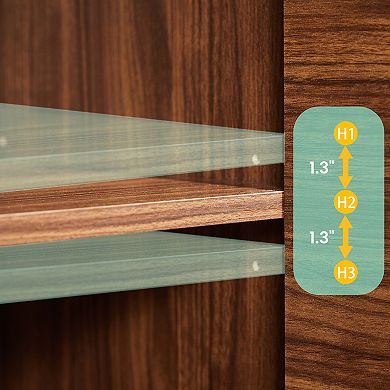 31.5'' Sideboard Buffet Cabinet with Storage and Adjustable Shelf