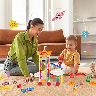 Marble Run Set 230pc with Motorized Elevator STEM Maze Building Kit