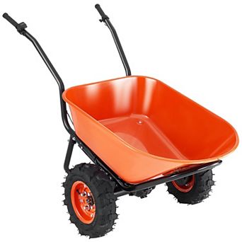 Heavy-Duty Electric Wheelbarrow with 7 Cu.Ft Capacity & Dual Wheels