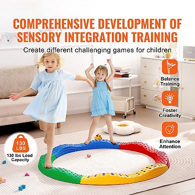 Balance Beam Stepping Stones 8pc Non-Slip Toddler Coordination Set