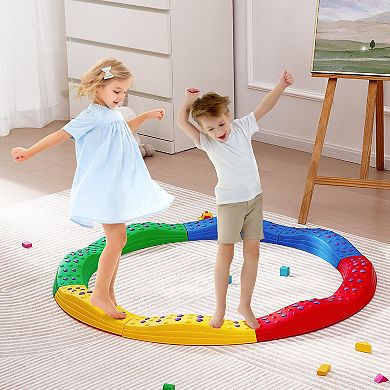 Balance Beam Stepping Stones 8pc Non-Slip Toddler Coordination Set
