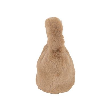 Women's Soft Plush Handbag with Cozy Faux Fur Texture