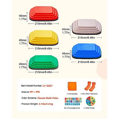 Balance Stepping Stones 10pc Non-Slip Toddler Sensory Coordination Set