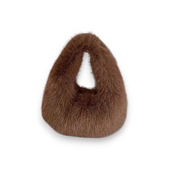 Women's Cute Plush Fur Handbag with Soft Textured Design