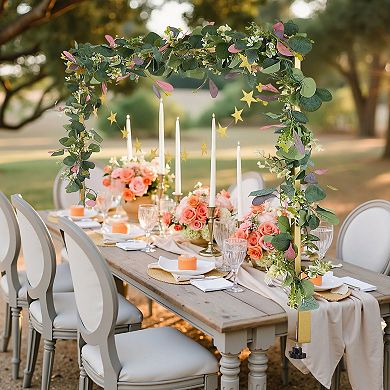 Rattan Table Arch Stand 13"-42" Tall, Gold Balloon Frame