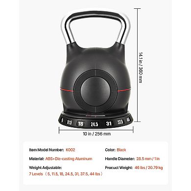 Adjustable Kettlebell 544 LB 7-Level Weight Training Kettlebell