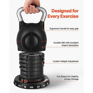 Adjustable Kettlebell 544 LB 7-Level Weight Training Kettlebell