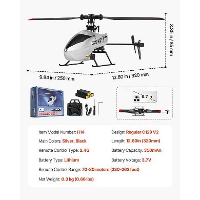 Single-Propeller RC Helicopter with Gyro