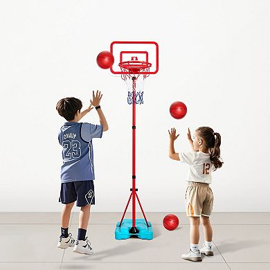 Kids Basketball Hoop Height Adjustable Portable Indoor Outdoor Set