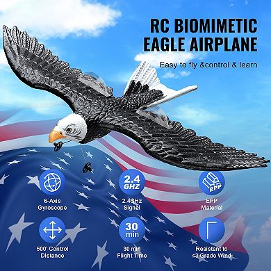 Eagle-Style RC Airplane with Gyro Stabilizer