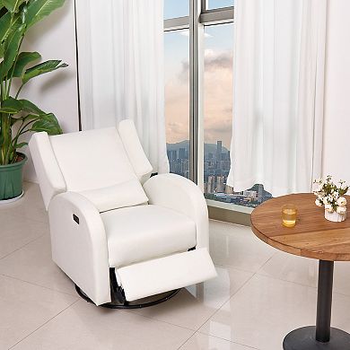 Electronic Power Swivel Glider Recliner with USB Charging Port