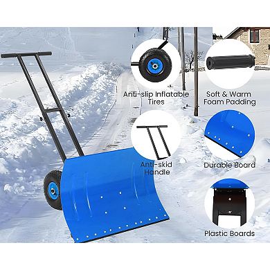 Snow Shovel Adjustable Handle Angled Snow Removal Tool