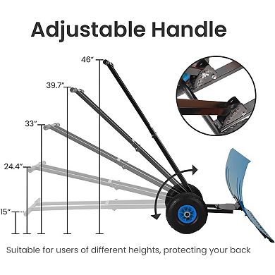 Snow Shovel Adjustable Handle Angled Snow Removal Tool