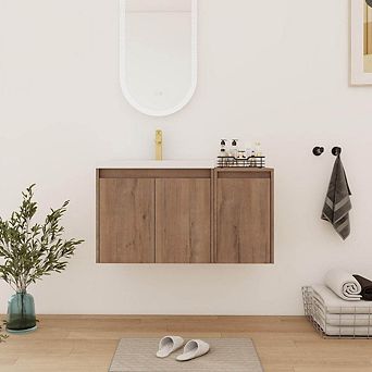 Bathroom Vanity with Sink Floating Soft Close Door