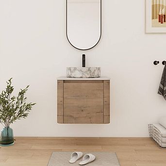 Bathroom Vanity with Sink Floating Soft Close Door