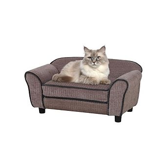 Luxury Striped Fleece Pet Bed