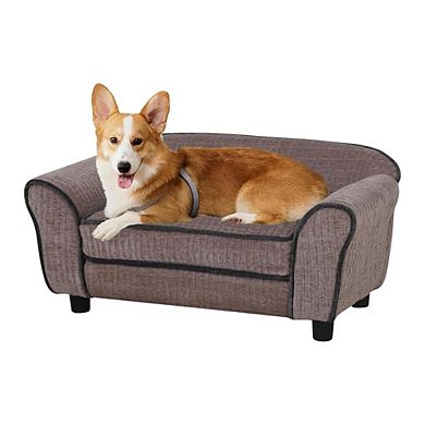 Luxury Striped Fleece Pet Bed