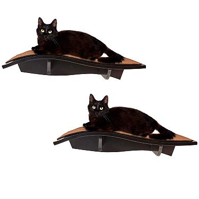 Arf Pets Cat Perch, Wall-Mounted Cat Bed, Cat Window Perch, Up to 44 Lb, 2 Pack