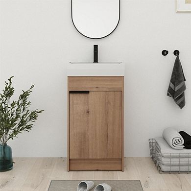 Bathroom Vanity with Sink 16/18" Freestanding Soft Close Door