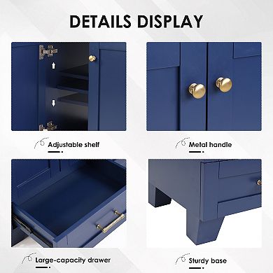 30 Inch Bathroom Vanity with Sink Modern Simple Vanity Cabinet with Drawers Doors