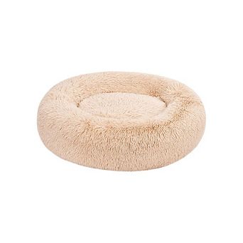 Donut Bolster Faux Fur Dog Bed