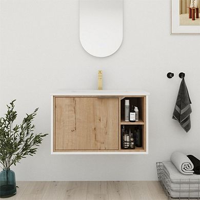 Bathroom Vanity with Sink 24/30" Floating Soft Close Door
