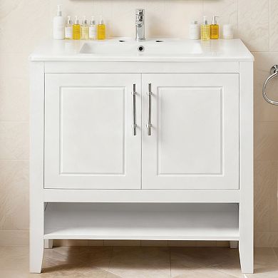 30 Inch Bathroom Cabinet Bathroom Vanity with Sink Combo Modern Minimalist Cabinet