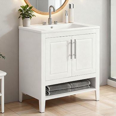30 Inch Bathroom Cabinet Bathroom Vanity with Sink Combo Modern Minimalist Cabinet