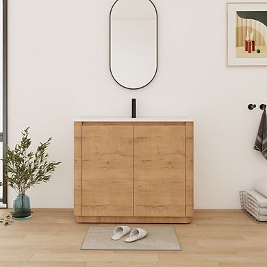 Bathroom Vanity with Sink 36/40" Freestanding Soft Close Door, Adjustable Shelf