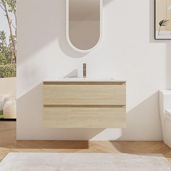 Bathroom Vanity with Sink Floating Soft Close Drawer