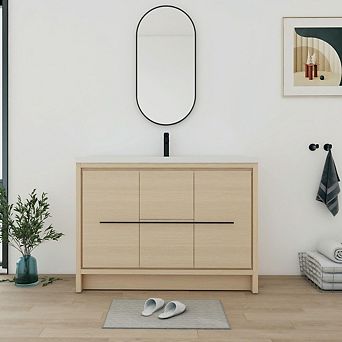 Bathroom Vanity with Sink 24/30/36/48" Freestanding Soft Close Door & Drawer