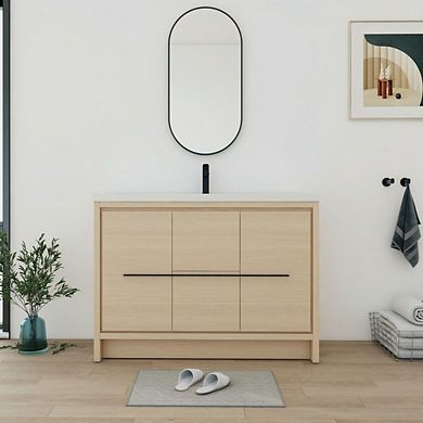 Bathroom Vanity with Sink 24/30/36/48" Freestanding Soft Close Door & Drawer