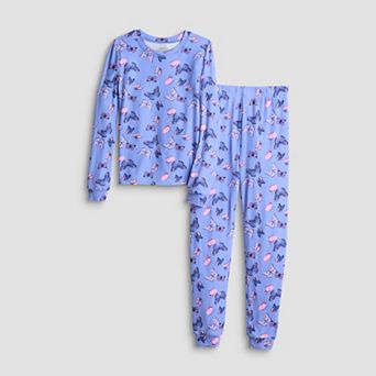 Girls 4-14 Cuddl Duds® 2 pc Snug Fit Long Sleeve Pajama Top & Pajama Pants Set