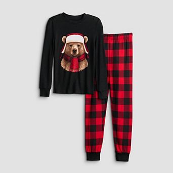 Boys 4-14 Cuddl Duds® Snug Fit Long Sleeve Pajama Top & Pajama Bottoms Set