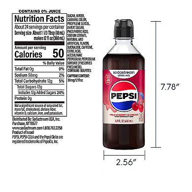 SodaStream Pepsi Wild Cherry & Cream Drink Mix 4-Pack