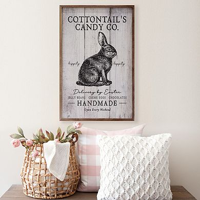 Kendrick Home Cottontails Candy Co Bunny Wall Art