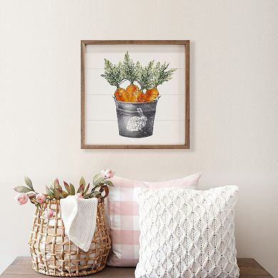 Kendrick Home Happy Easter Carrot Bucket Wall Art