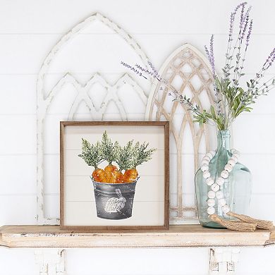 Kendrick Home Happy Easter Carrot Bucket Wall Art