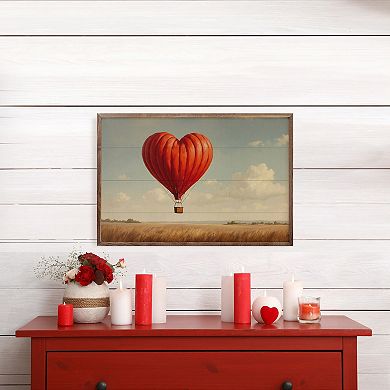 Kendrick Home Heart Hot Air Balloon Wall Art