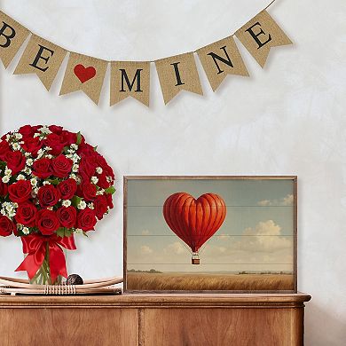 Kendrick Home Heart Hot Air Balloon Wall Art