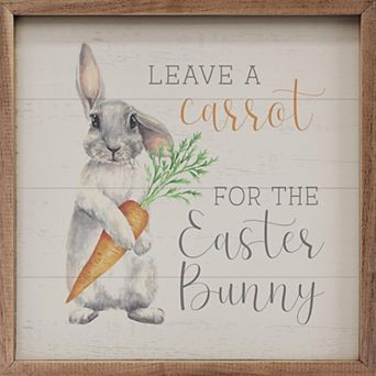 Kendrick Home Leave A Carrot For The Easter Bunny Wall Art