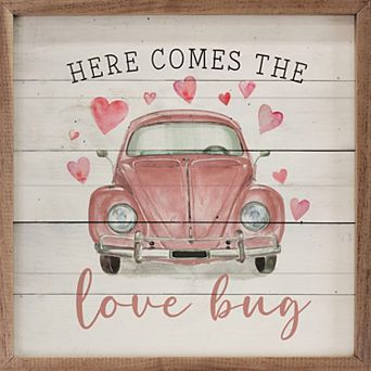 Kendrick Home Love Bug Car Hearts Wall Art