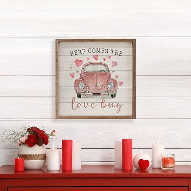 Kendrick Home Love Bug Car Hearts Wall Art