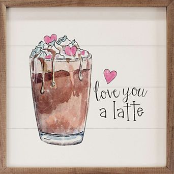 Kendrick Home Love You A Latte Framed Wall Art