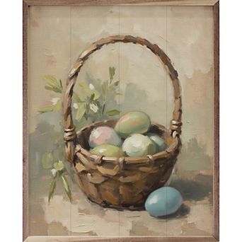 Kendrick Home Pastel Easter Basket Wall Art