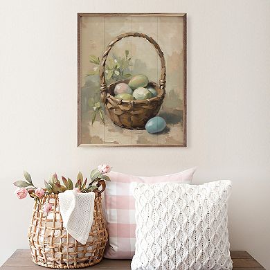 Kendrick Home Pastel Easter Basket Wall Art