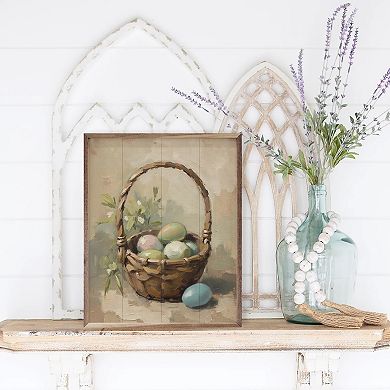 Kendrick Home Pastel Easter Basket Wall Art