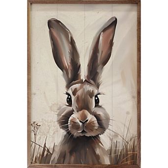 Kendrick Home Peeking Rabbit Wall Art
